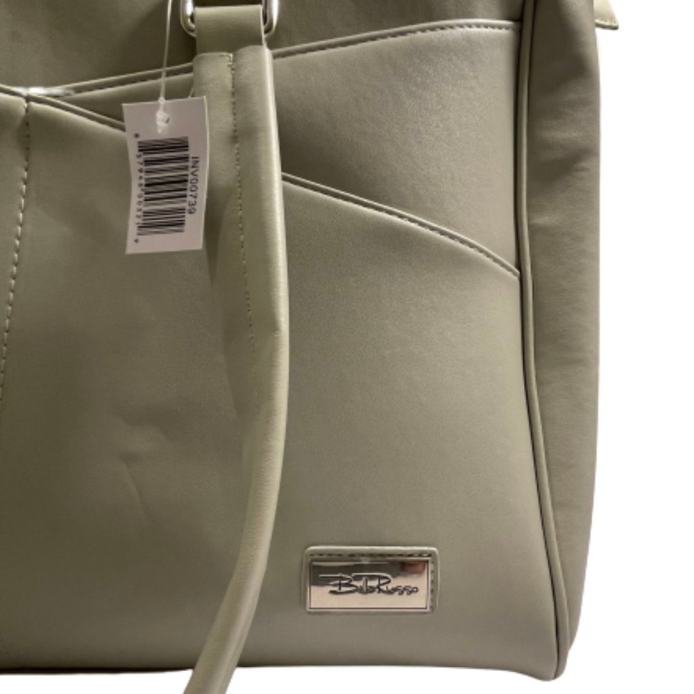 🆕Belle Russo Grey/Silver Leather Laptop Bag - Picture 2 of 9